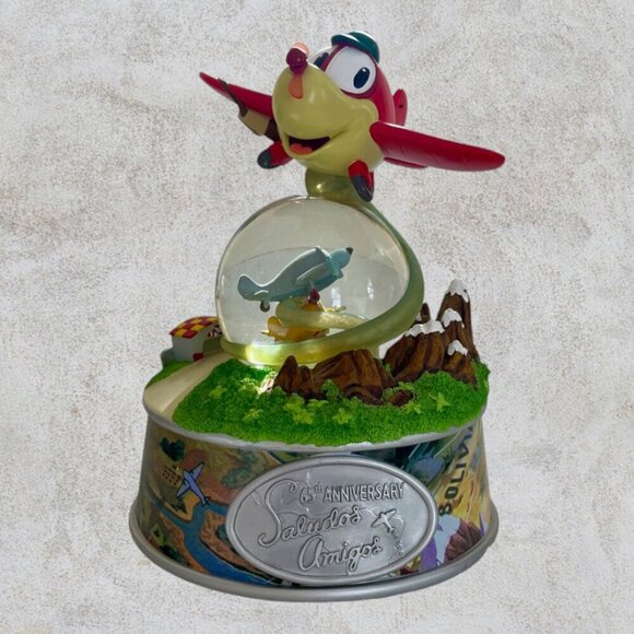 VERY RARE Disney 65th Anniversary Pedro Saludos Amigos Musical Snow Globe - Picture 1 of 9
